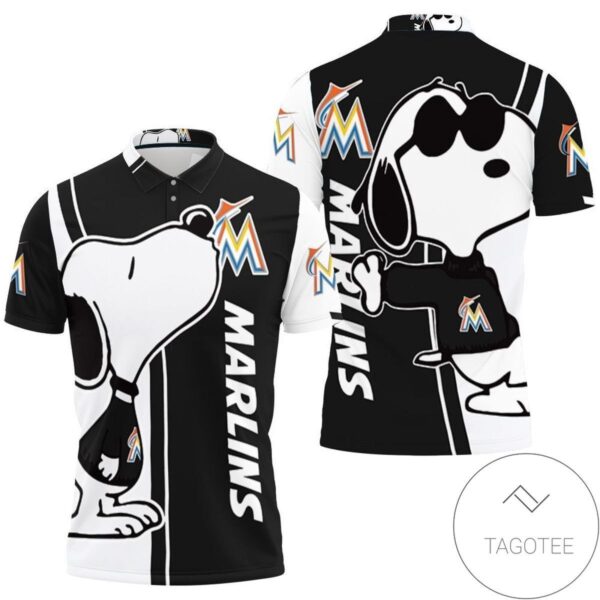 Marlins Snoopy Lover 3D Printed All Over Print Polo Shirt for Men & Women