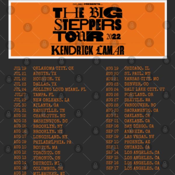 Official Kendrick Lamar Big Steppers Tour T-Shirt – Limited Edition Merch