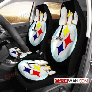 Pittsburgh Steelers Snoopy v5 Car Seat Covers - Perfect Gift for Fans!