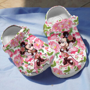 Disney Minnie Mouse Floral Unisex Classic Clogs For Fans Unisex Gifts 2024