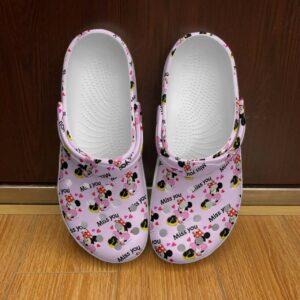 Minnie Mouse On Light Pink Unisex Classic Clogs For Fans Unisex Gifts 2024