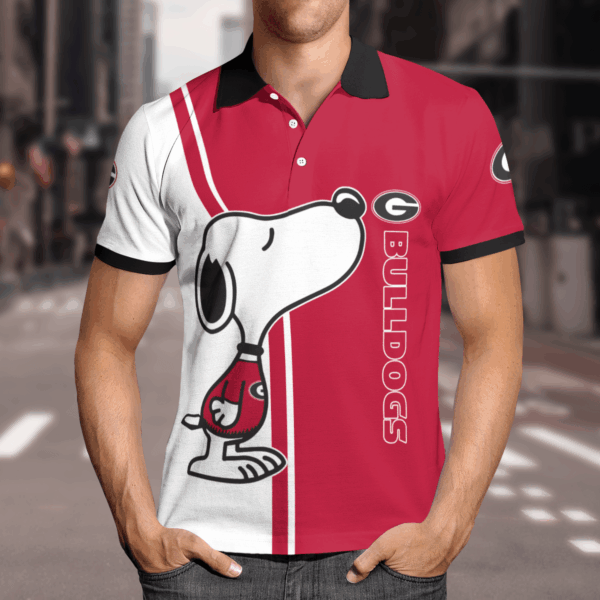 Limited Edition Georgia Bulldogs Snoopy Polo Shirt – Official Merchandise