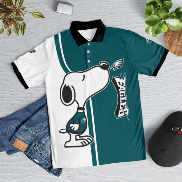 Limited Edition Philadelphia Eagles Snoopy Polo Shirt – Official NFL Merchandise