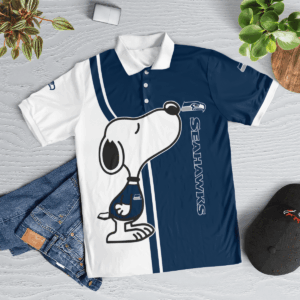 Limited Edition Seattle Seahawks Snoopy Polo Shirt – Exclusive NFL Apparel