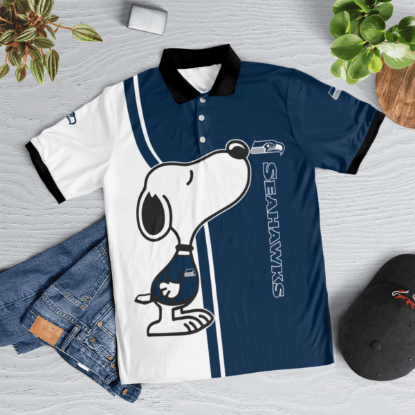 Limited Edition Seattle Seahawks Snoopy Polo Shirt – Exclusive NFL Apparel