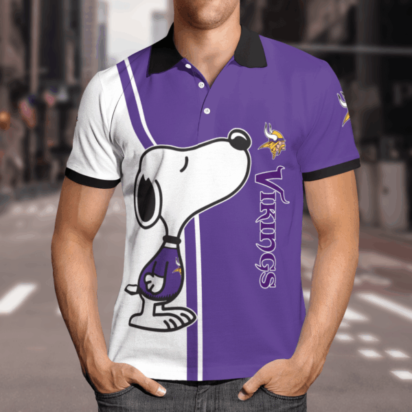 Limited Edition Minnesota Vikings Snoopy Polo Shirt – Official NFL Merchandise