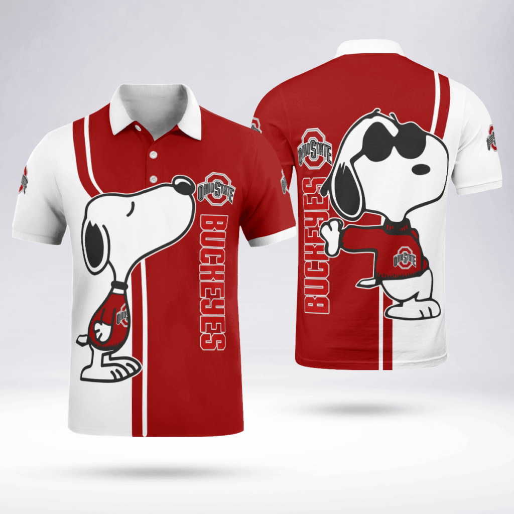 Limited Edition Ohio State Buckeyes Snoopy Polo Shirt: Officially Licensed Merchandise Limited Edition Ohio State Buckeyes Snoopy Polo Shirt: Officially Licensed Merchandise