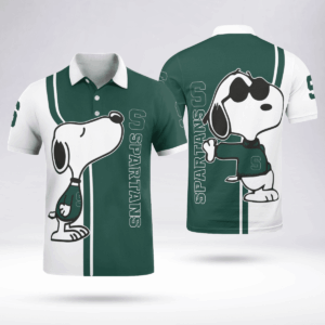 Limited Edition Michigan State Spartans Snoopy Polo Shirt - Official NCAA Merchandise