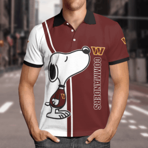 Limited Edition Washington Commanders Snoopy Polo Shirt – Official NFL Merchandise