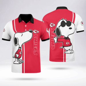 Limited Edition Kansas City Chiefs Snoopy Polo Shirt - Official NFL Merchandise 5