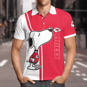 Limited Edition Kansas City Chiefs Snoopy Polo Shirt – Official NFL Merchandise