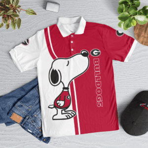 Limited Edition Georgia Bulldogs Snoopy Polo Shirt: Official Team Merchandise