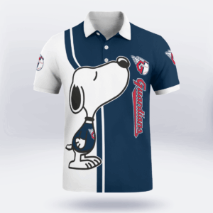 Limited Edition Cleveland Guardians Snoopy Polo Shirt – Officially Licensed Merchandise