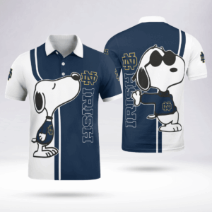 Limited Edition Notre Dame Fighting Irish Snoopy Polo Shirt - Exclusive Fan Gear