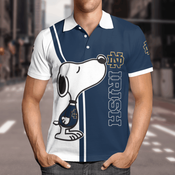 Limited Edition Notre Dame Fighting Irish Snoopy Polo Shirt – Exclusive Fan Gear