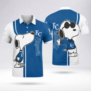 Limited Edition Kansas City Royals Snoopy Polo Shirt - Official MLB Merchandise