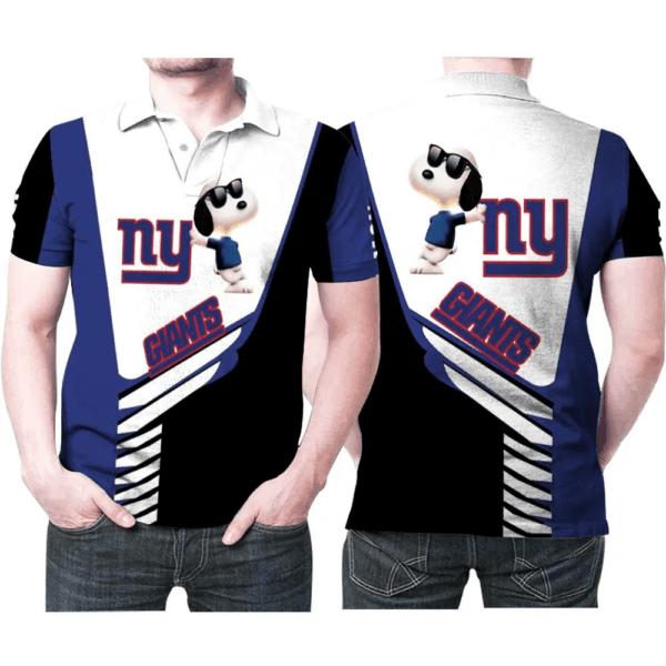 Snoopy New York Giants Logo 3D All Over Print Polo Shirt for Men & Women