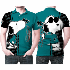 Snoopy Kiss San Jose Sharks Logo 3D All Over Print Polo Shirt for Men & Women