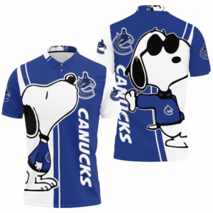 Vancouver Canucks Snoopy Lover 3D All Over Print Polo Shirt - Mens & Womens