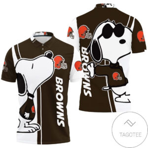 Cleveland Browns Snoopy Lover 3D All Over Print Polo Shirt for Men & Women