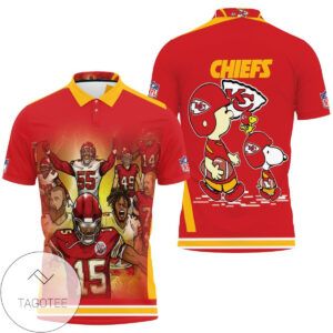Snoopy Kansas City Chiefs AFC West Division Champions 2021 Polo Shirt