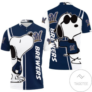 Milwaukee Brewers Snoopy Lover 3D Printed Polo Shirt for Men & Women