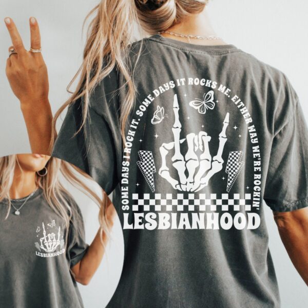 Rockin Lesbianhood Skeleton LGBT Pride Shirt – Chappell Roan WLW Lesbian Shirt
