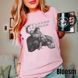 Vintage Live Laugh Lesbian WLW Tee - Chappell Roan Queer Pride Shirt 3