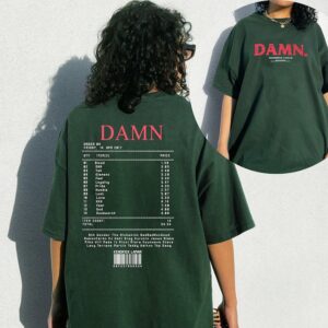 DAMN Kendrick Lamar Tracklist Shirt - Official Merchandise for Fans 3