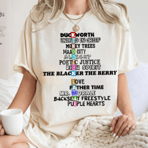 Kendrick Lamar Song Tracklist Shirt - Official Merchandise