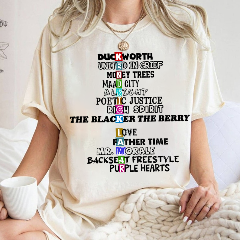 Kendrick Lamar Song Tracklist Shirt – Official Merchandise Kendrick Lamar Song Tracklist Shirt – Official Merchandise