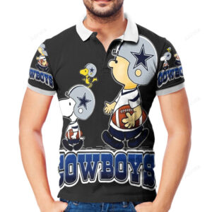 Dallas Cowboys Snoopy Woodstock 3D All Over Print Polo Shirt - Official NFL Merchandise