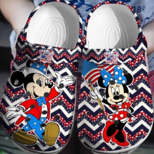 July 4th Mickey MinnieClogs-Shoes-Slippers 3D Clog Shoes