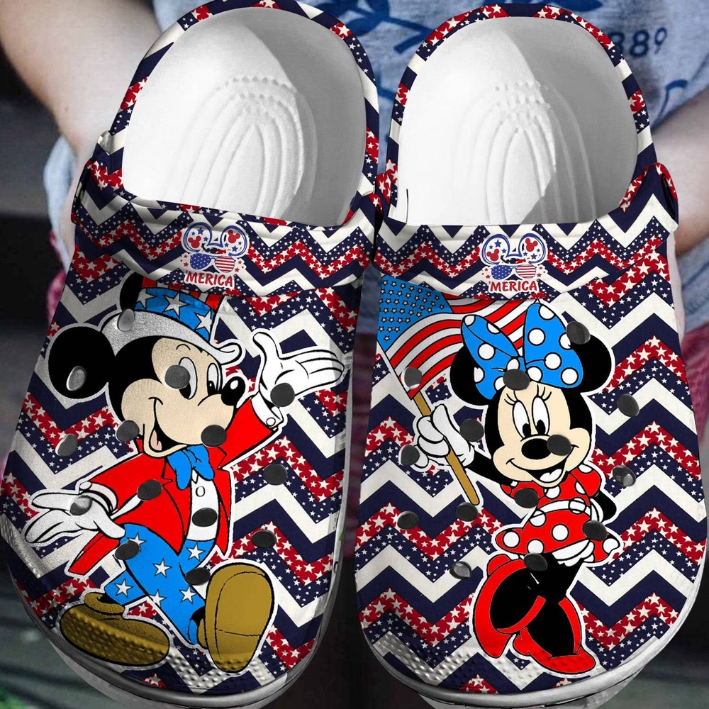 July 4th Mickey MinnieClogs-Shoes-Slippers 3D Clog Shoes July 4th Mickey MinnieClogs-Shoes-Slippers 3D Clog Shoes