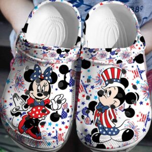 Mickey Minnie 4th of JulyClogs-Shoes-Slippers 3D Clog Shoes