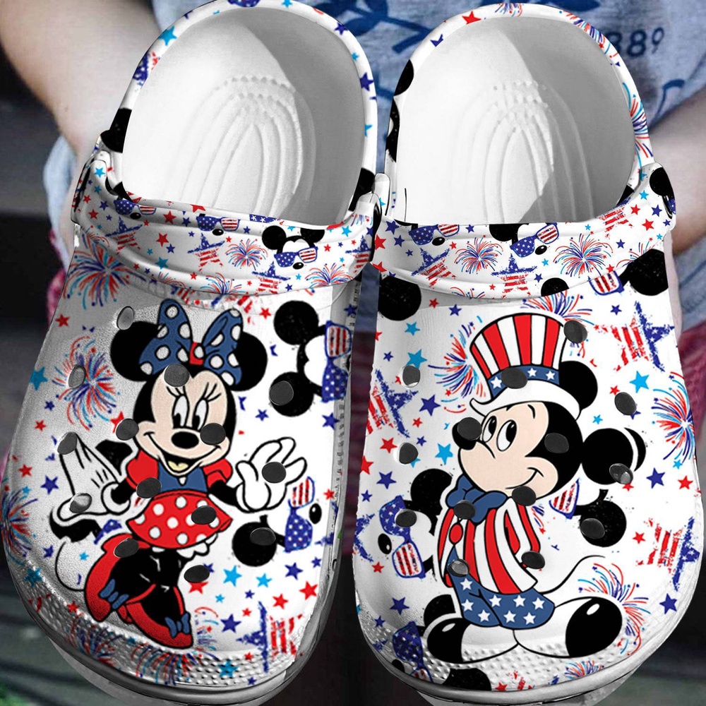 Mickey Minnie 4th of JulyClogs-Shoes-Slippers 3D Clog Shoes Mickey Minnie 4th of JulyClogs-Shoes-Slippers 3D Clog Shoes