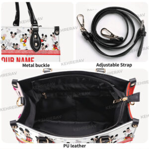 Mickey Leather Handbag: Custom Women s Purse for Mickey Lovers – Handmade Vintage Bag