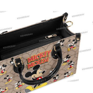 Mickey Mouse Leather Handbag Women s Bags Purses Custom Vintage Handmade Bag