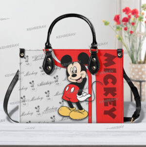 Mickey Lover s Leather Handbag - Customized Handmade Vintage Bag for Women