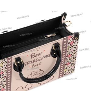 Personalized Mickey Minnie Best Grandma Leather Handbag - Mother s Day Gift 5