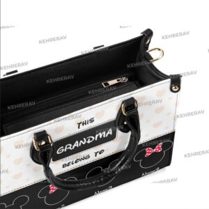 Personalized Mickey Grandma Leather Handbag Mickey Women Purses Mother s Day Gift