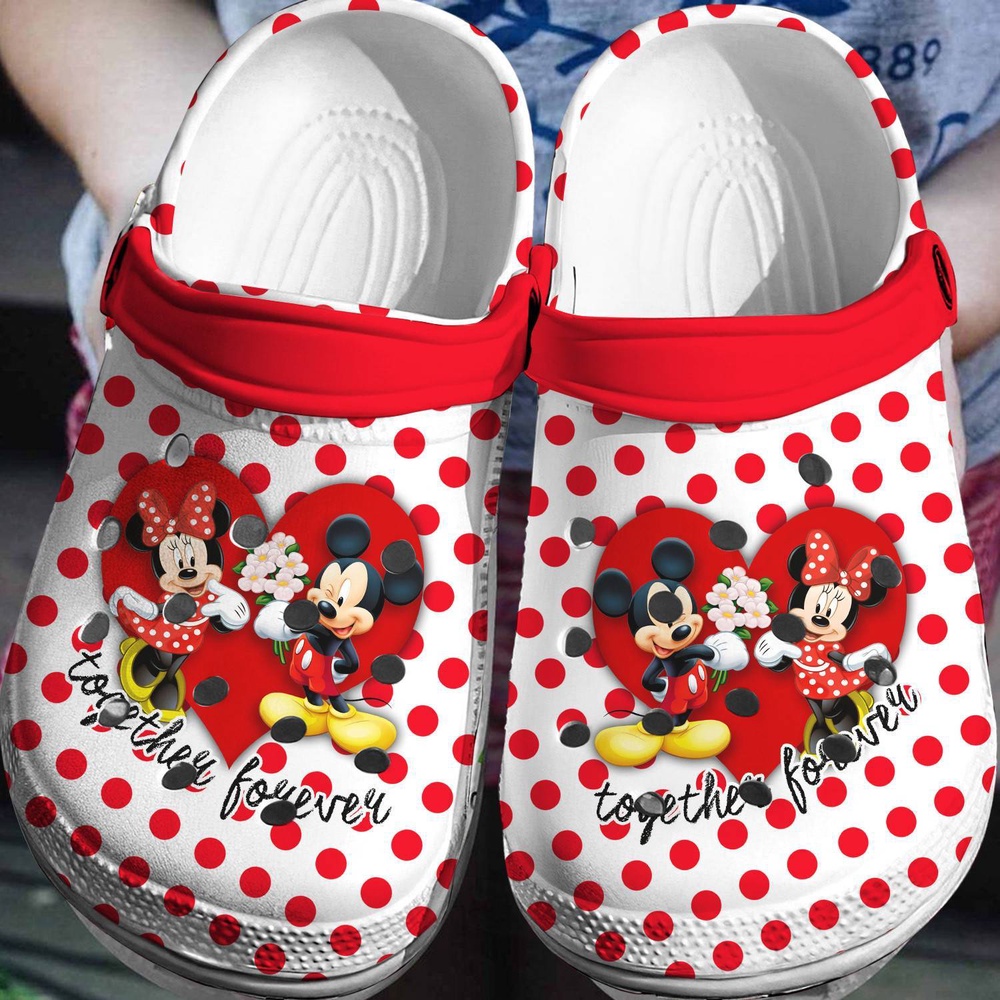 Mickey And Minnie Mouse CoupleClogs-Shoes 3D Clog Shoes Mickey And Minnie Mouse CoupleClogs-Shoes 3D Clog Shoes