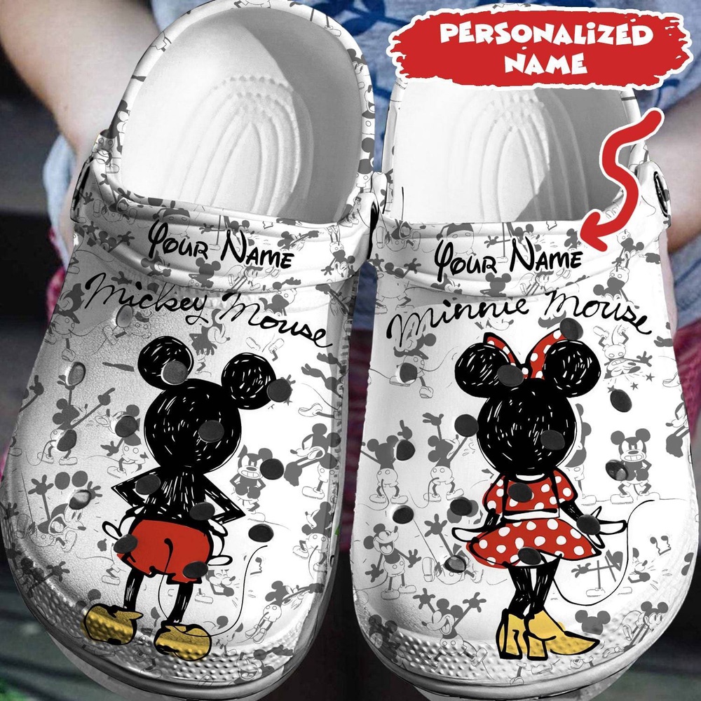 Crafted for Disney Enthusiasts Personalized Mickey MinnieClogs-Shoes 3D Clog Shoes Crafted for Disney Enthusiasts Personalized Mickey MinnieClogs-Shoes 3D Clog Shoes