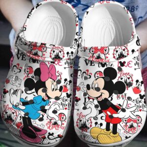 Whimsical Duo Mickey MinnieClogs-Shoes 3D Clog Shoes Walk in Disney Style