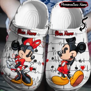 Personalized Cute Mickey And Minnie Mouse CoupleClogs-Shoes 3D Clog Shoes