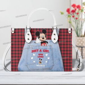 Custom Mickey Lover s Leather Handbag – Perfect Mother s Day Gift