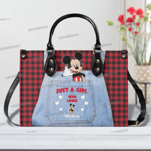 Custom Mickey Lover s Leather Handbag - Perfect Mother s Day Gift
