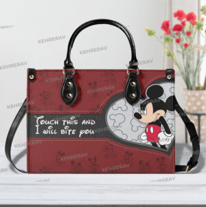 Custom Leather Handbag: Mickey Women Bags Purses Handmade & Unique