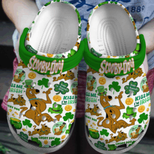 Cute Scooby Doo And Lucky Shamrocks Patrick Clogs For Kids & Adults