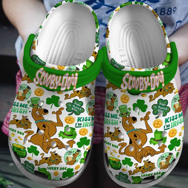 Cute Scooby Doo And Lucky Shamrocks Patrick Clogs For Kids & Adults Cute Scooby Doo And Lucky Shamrocks Patrick Clogs For Kids & Adults
